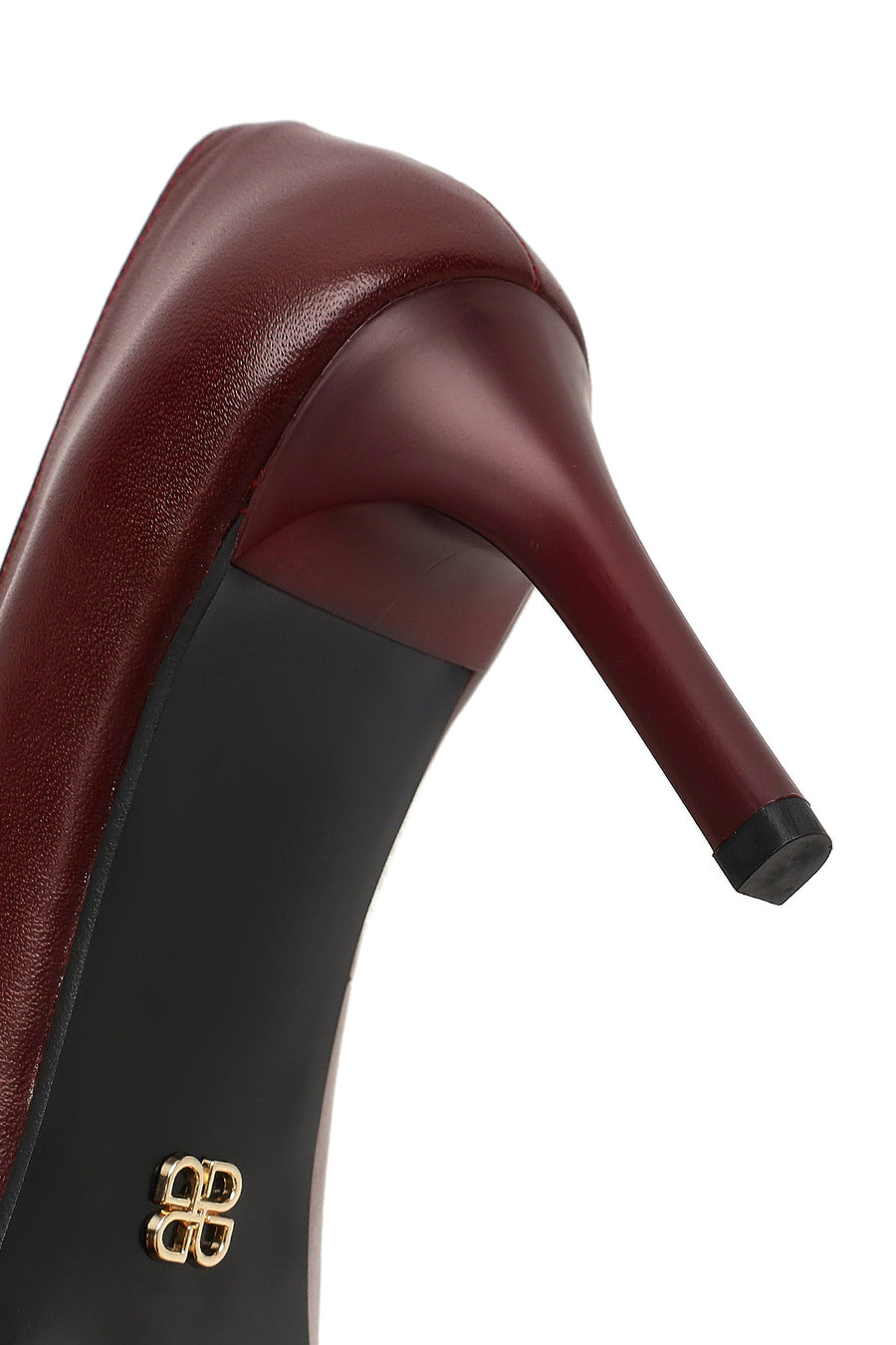 Kadın Bordo İnce Topuklu Deri Stiletto
