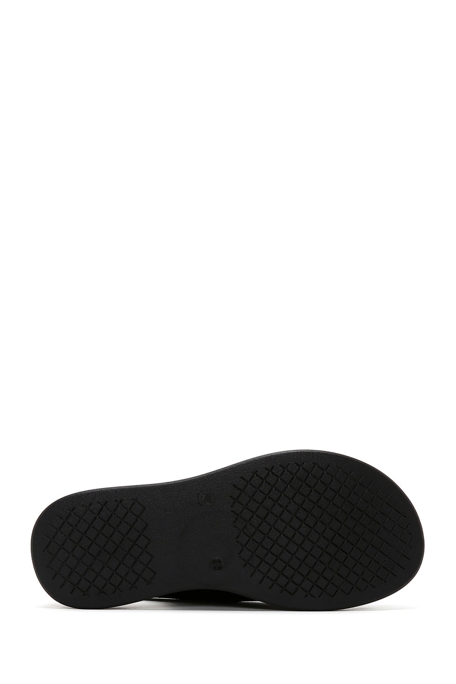 Women's Black Leather Comfort Sandals