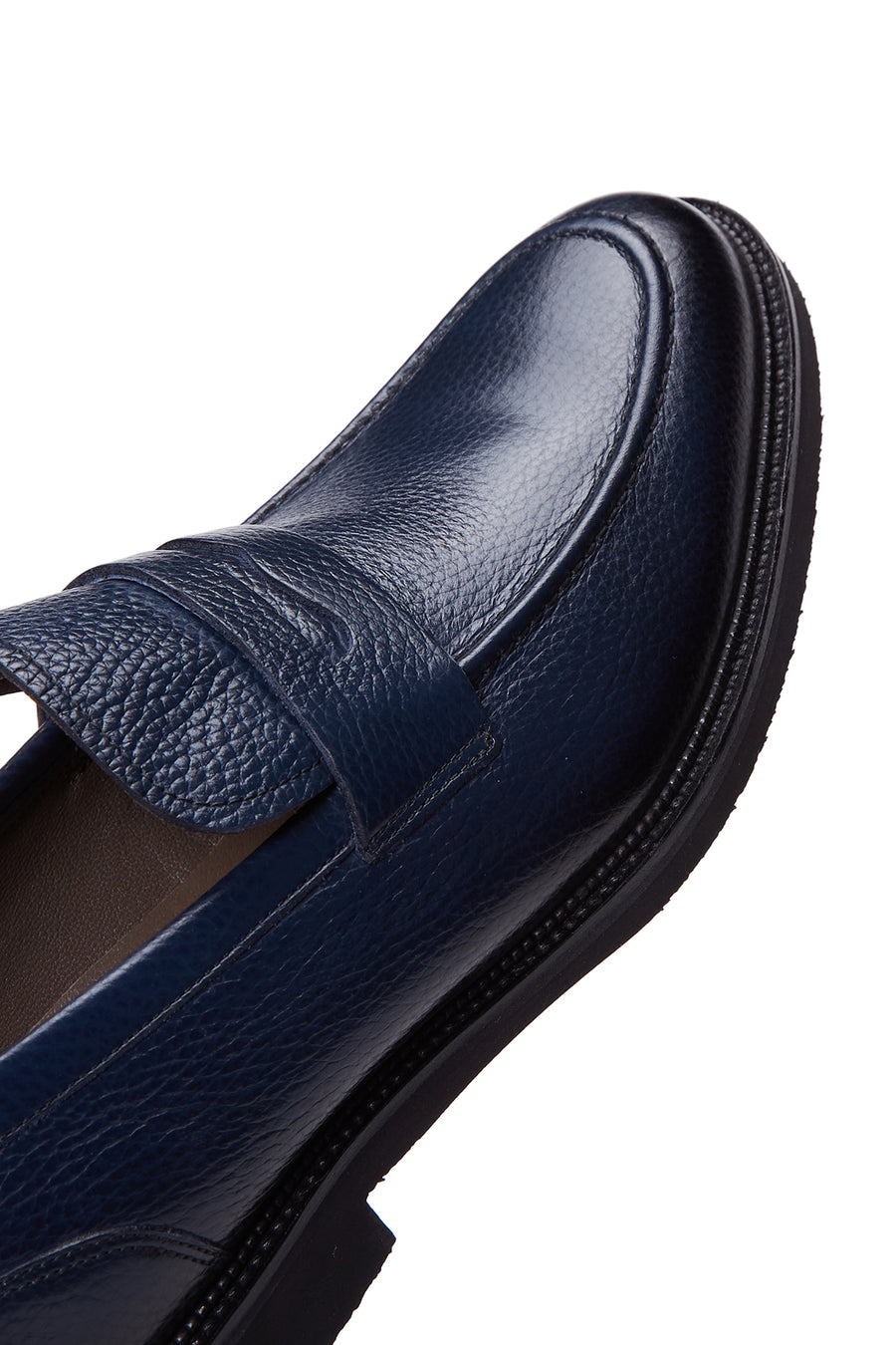 Men's Navy Blue Leather Casual Loafer