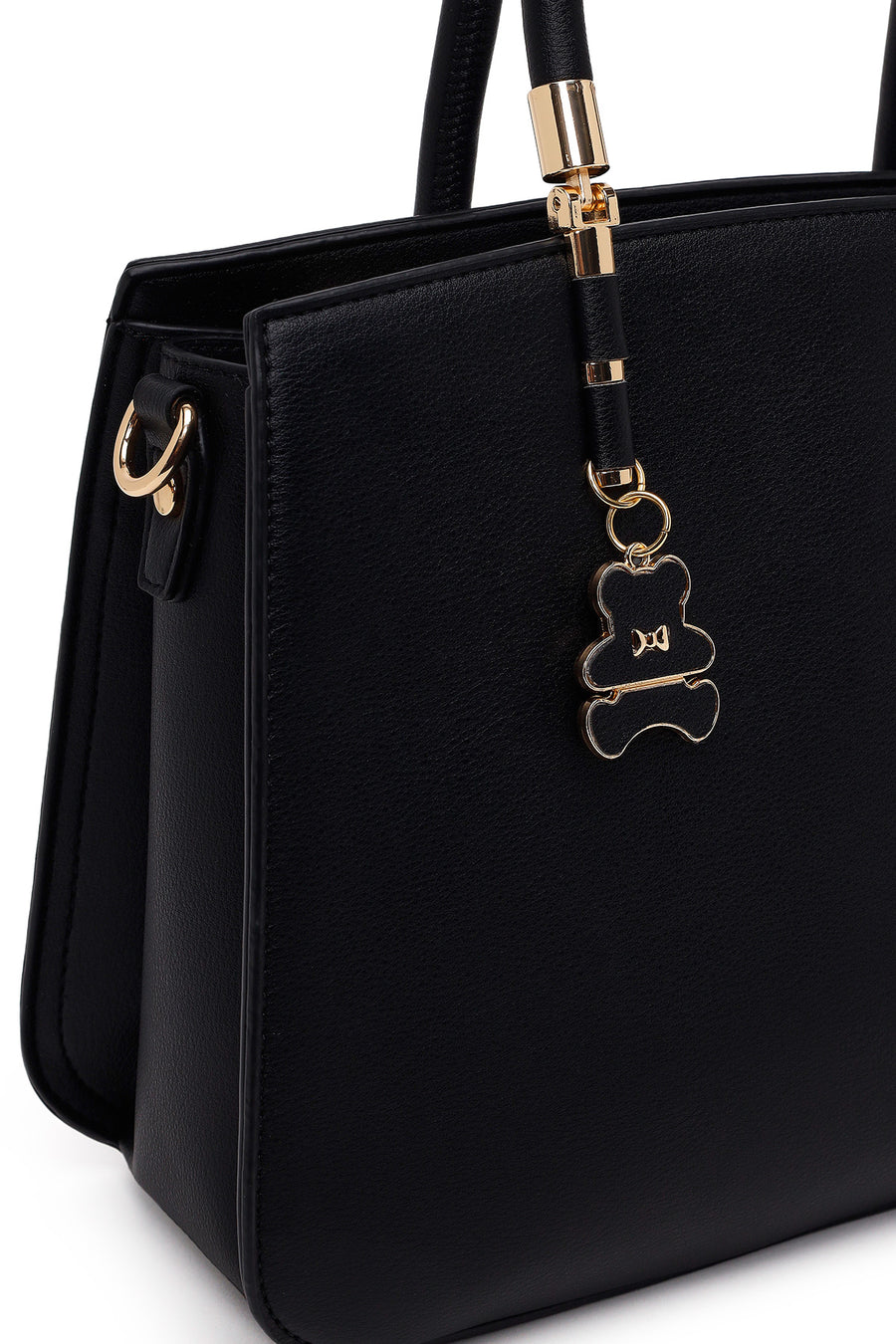 Woman Black Long-Strap Shoulder Bag