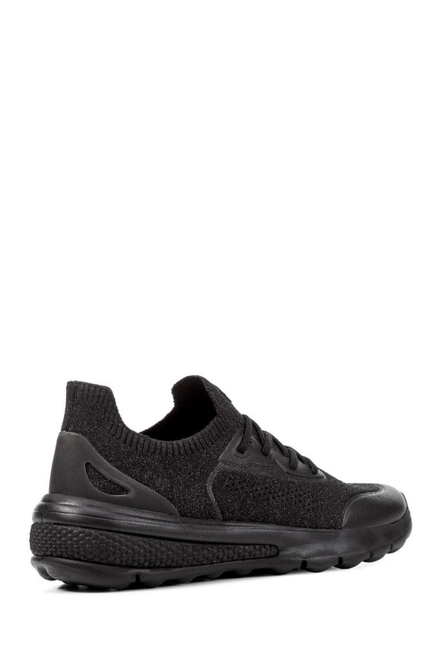 Geox Kadın Siyah Spherica Actif Kalın Tabanlı Bağcıklı Kumaş Sneaker