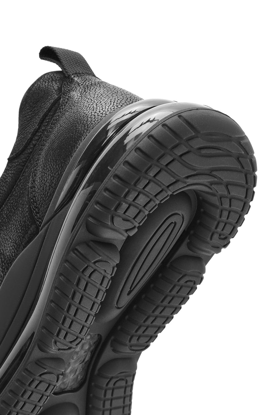 Erkek Siyah Bağcıklı Nubuk Deri Sneaker