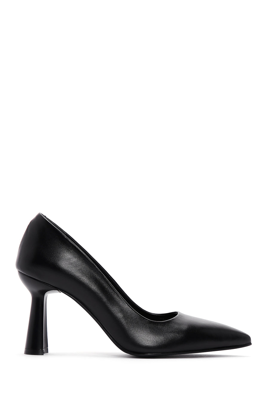 Kadın Siyah Topuklu Deri Stiletto 25SFD130518 | Derimod