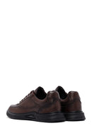 Erkek Kahverengi Bağcıklı Deri Casual Sneaker | Derimod