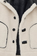 Oslo Women's Beige Reversible Teddy Coat | Derimod