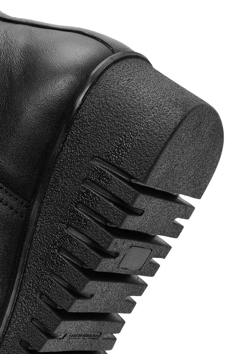 Women's Black Wedge Heel Leather Comfort Chelsea Boots