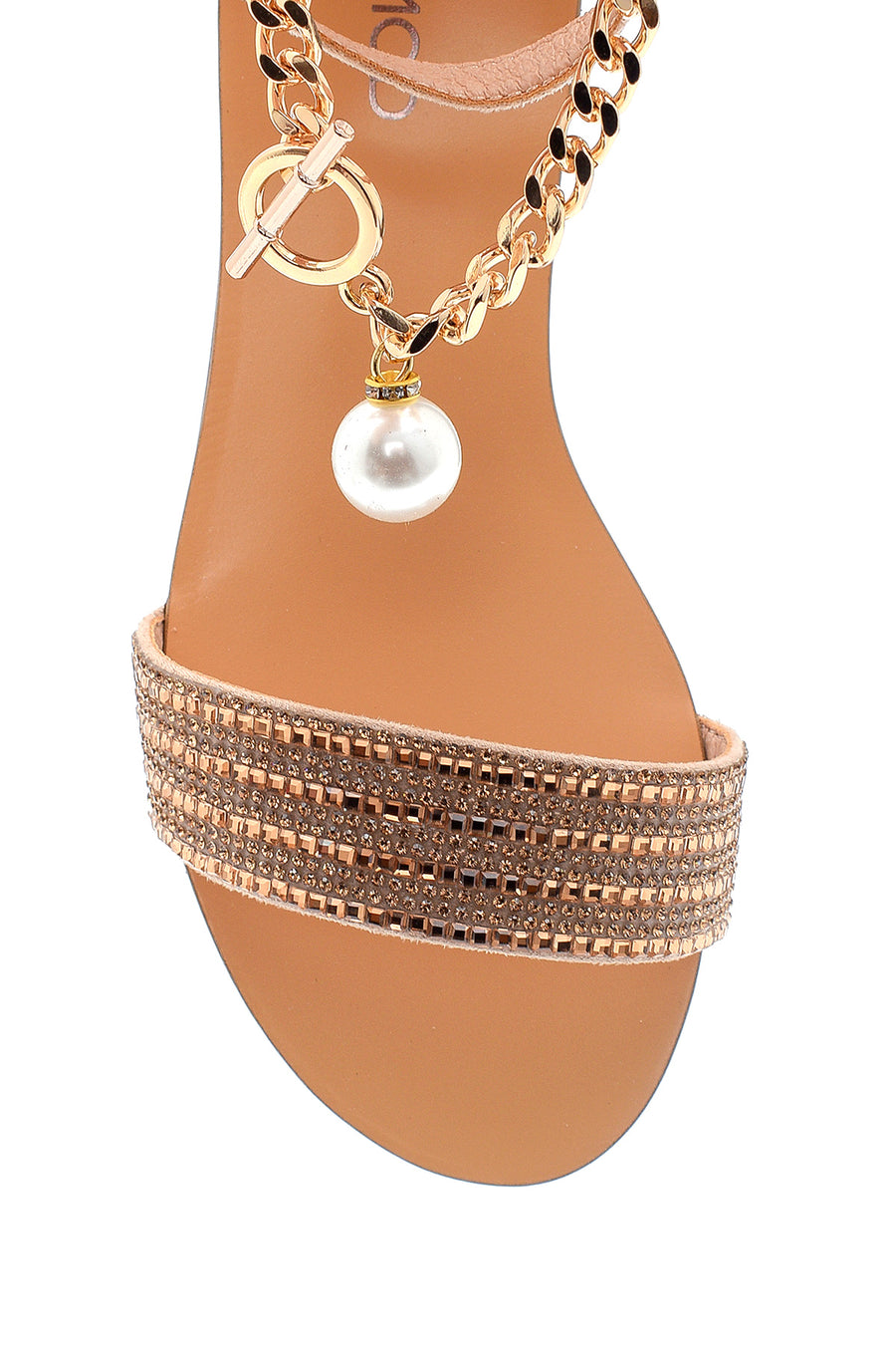 Women's Gold Chain Detailed Sandals