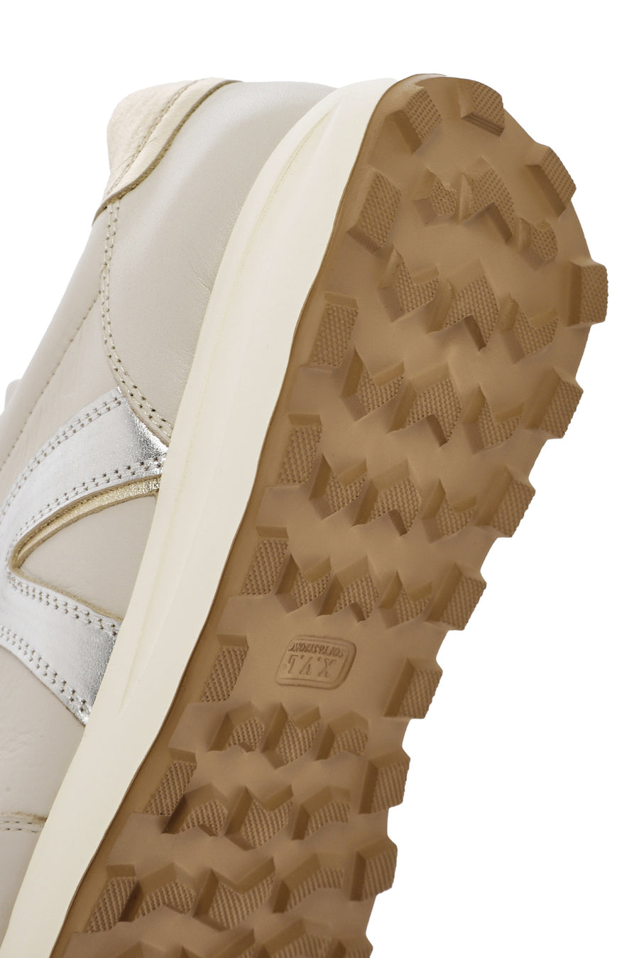 Kadın Bej Bağcıklı Deri Sneaker