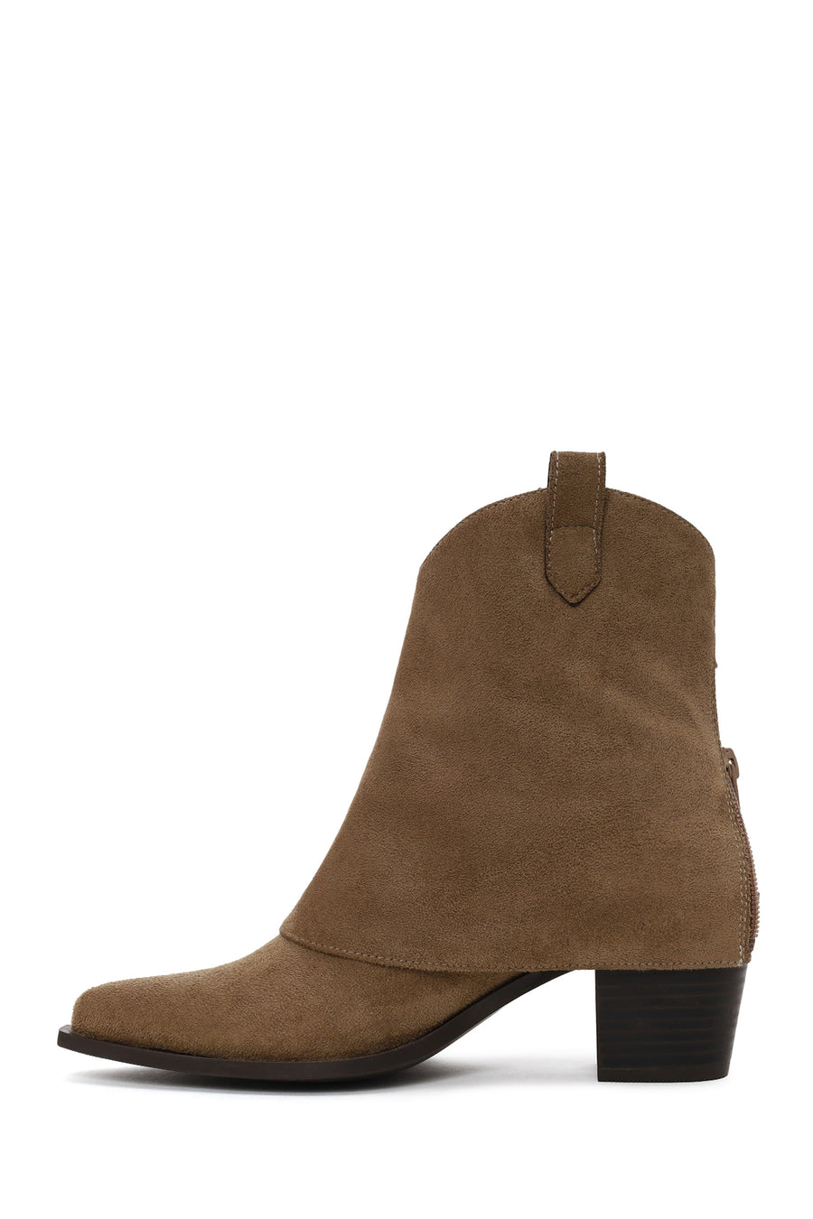Woman Mink Thick-Heeled Suede Boots
