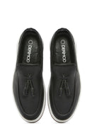 Erkek Siyah Püsküllü Deri Casual Loafer | Derimod