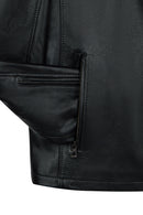 Romeo Erkek Siyah Kapüşonlu Deri Mont | Derimod