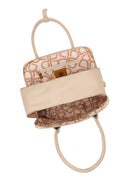 Woman Cream Long Strap Printed Shoulder Bag | Derimod