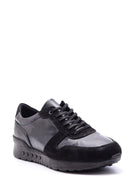 Erkek Süet Detaylı Deri Sneaker | Derimod