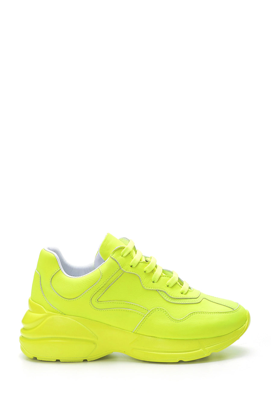 Kadın Yüksek Tabanlı Deri Sneaker 19SFD242418 | Derimod