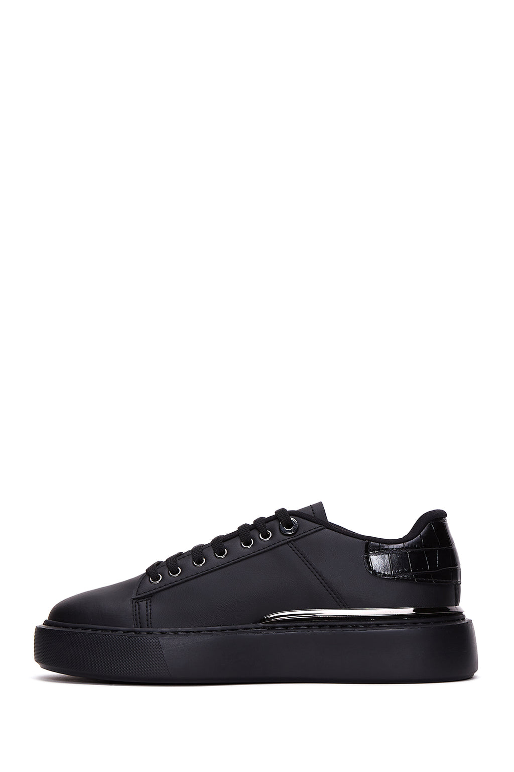 Erkek Siyah Kalın Tabanlı Sneaker