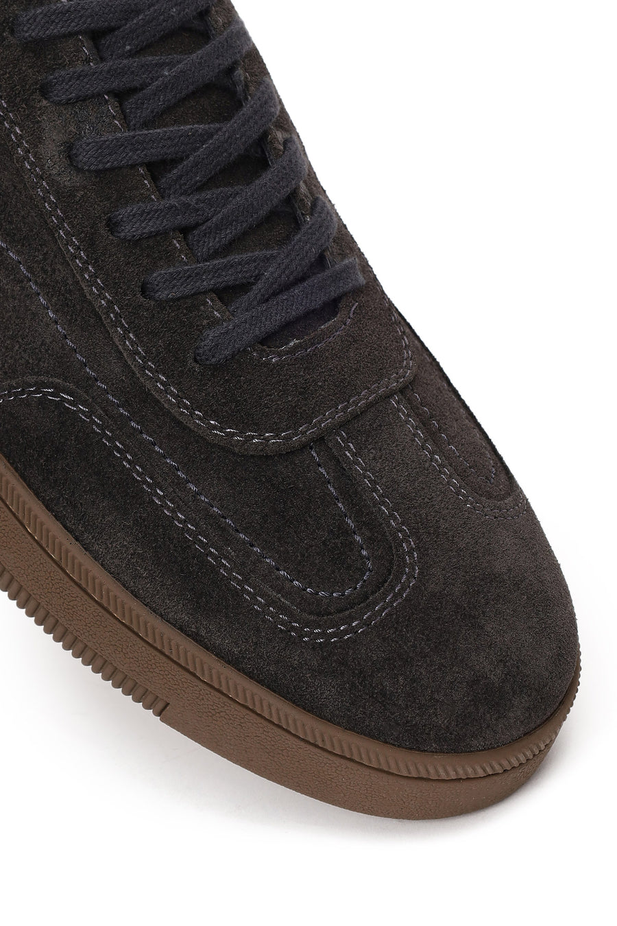 Erkek Antrasit Bağcıklı Kalın Tabanlı Süet Deri Sneaker