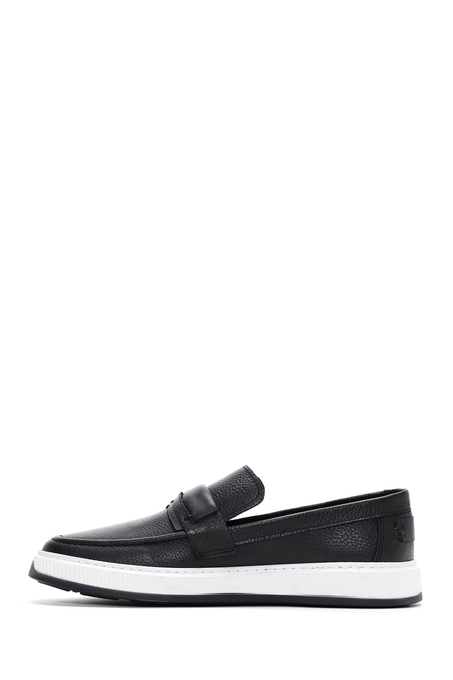 Men's Black Leather Casual Loafer