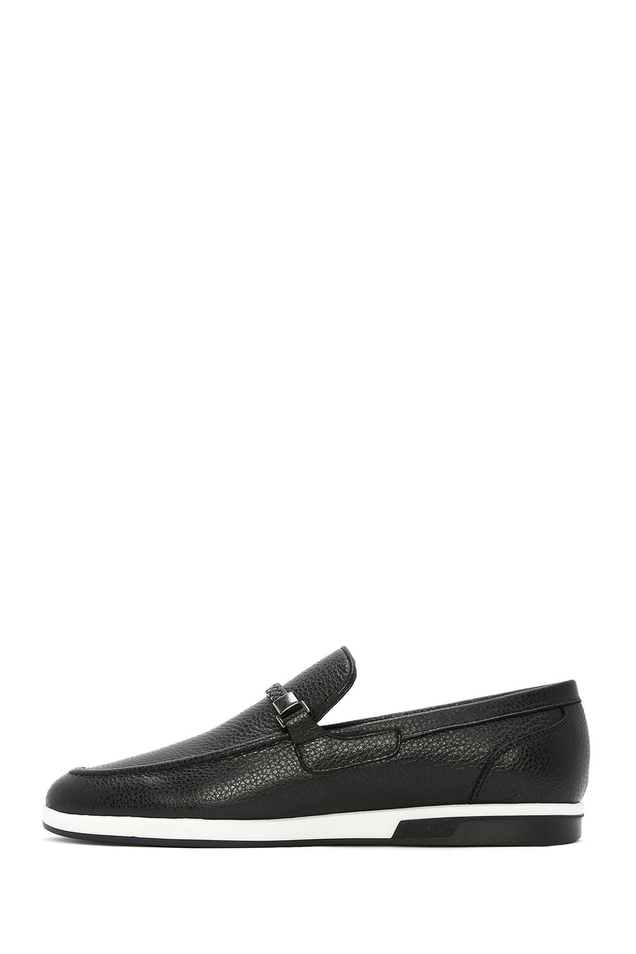 Erkek Siyah Deri Casual Loafer