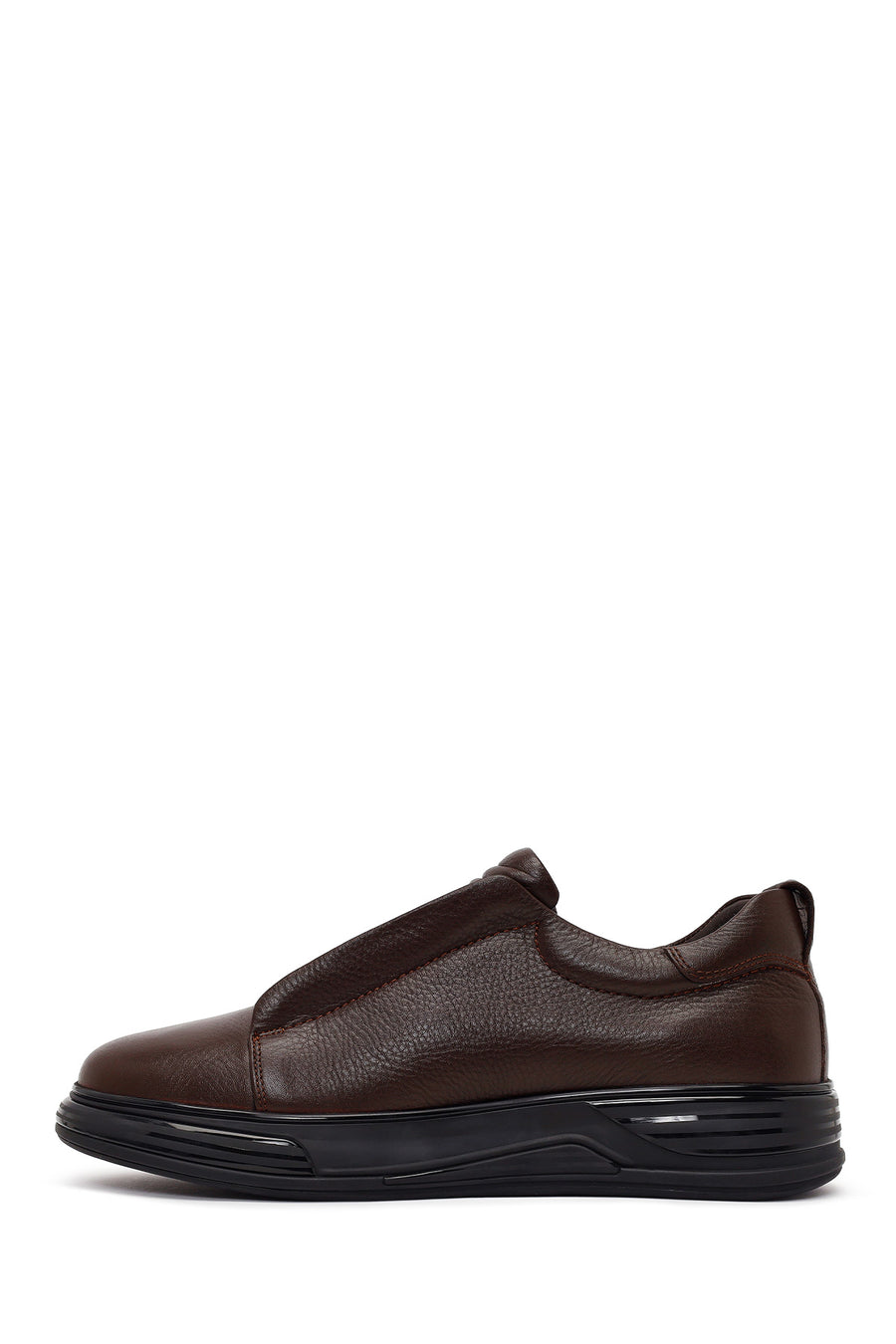 Erkek Kahverengi Deri Sneaker