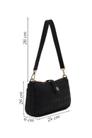 Woman Black Printed Mini Shoulder Bag | Derimod
