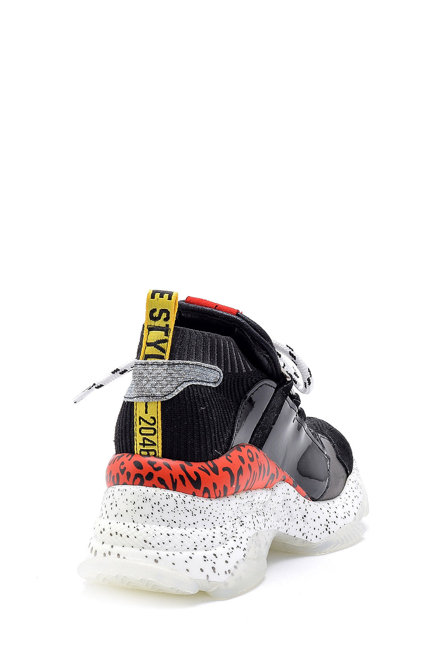 Women's High-Sole Leather Sneaker