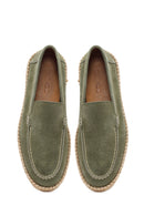 Men's Green Suede Leather Casual Loafer | Derimod