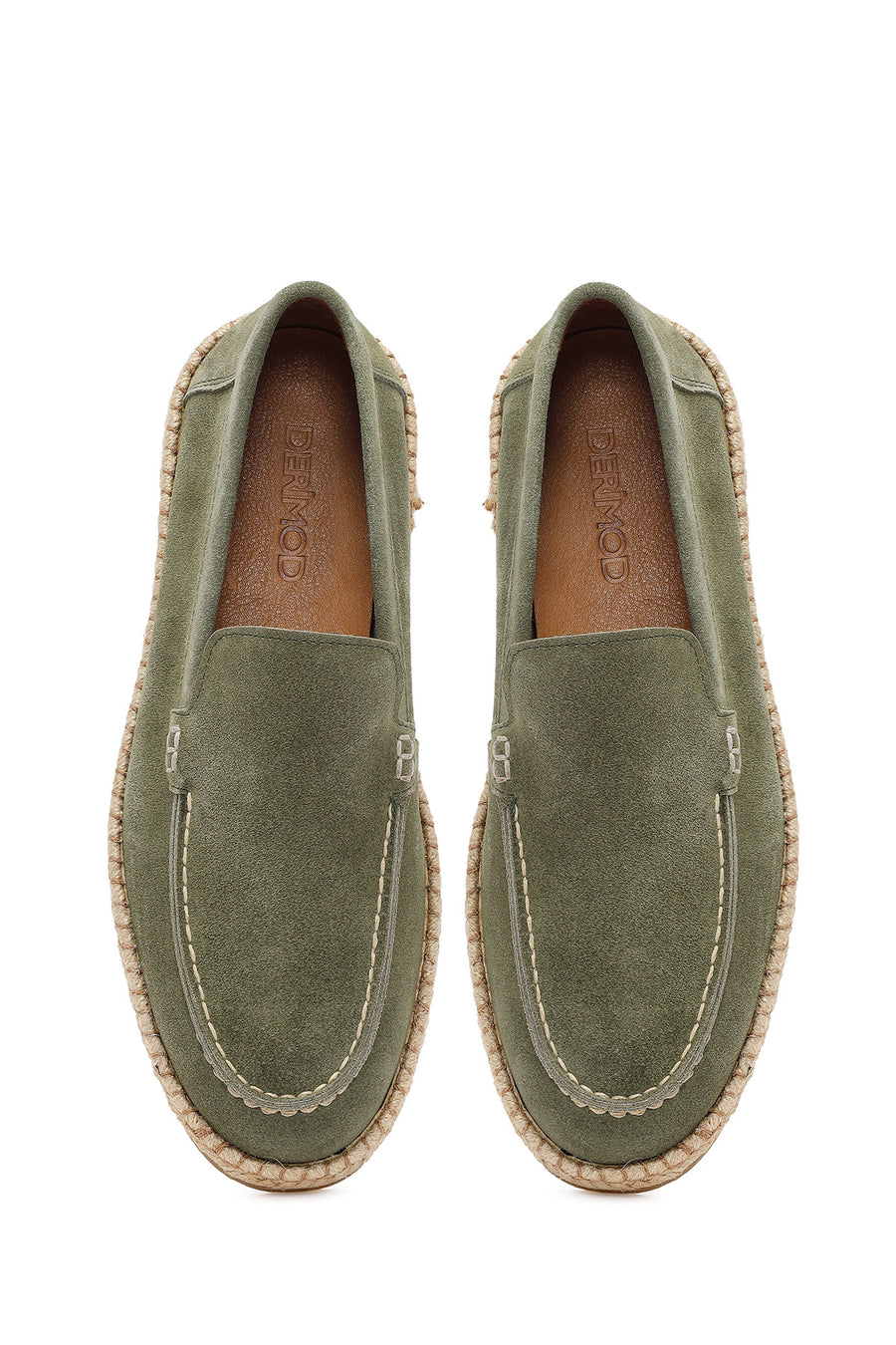 Men's Green Suede Leather Casual Loafer
