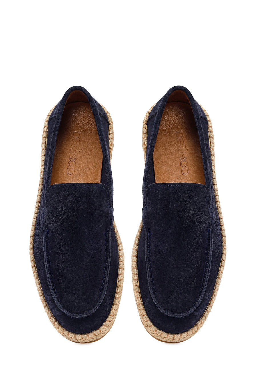 Erkek Lacivert Süet Deri Casual Loafer