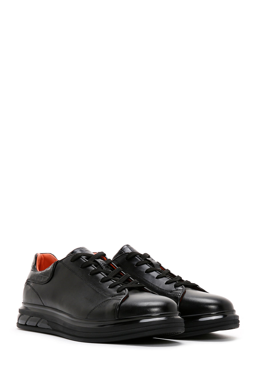 Men's Black Leather Sneaker