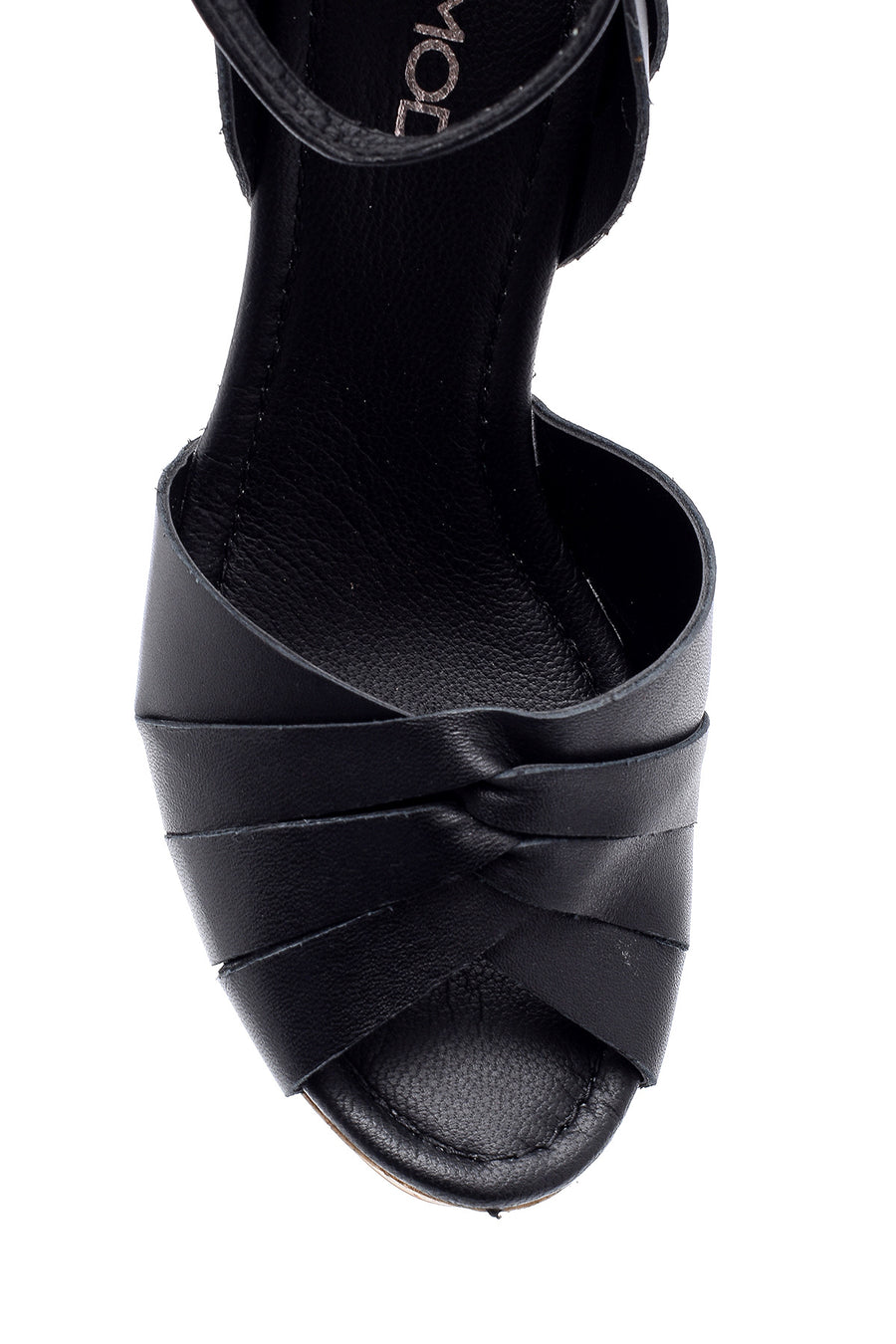 Women's Leather Wedge Heeled Shoes