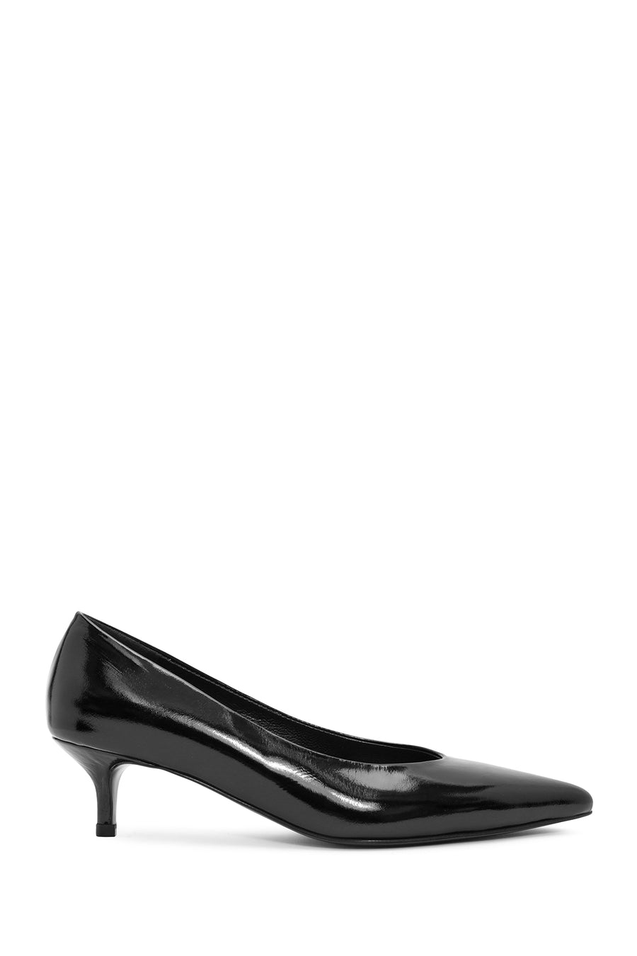 Women's Black Low Thin Heel Patent Leather Shoes 24WFD230316 | Derimod