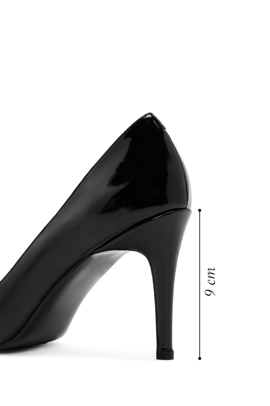 Kadın Siyah Yüksek İnce Topuklu Rugan Deri Stiletto