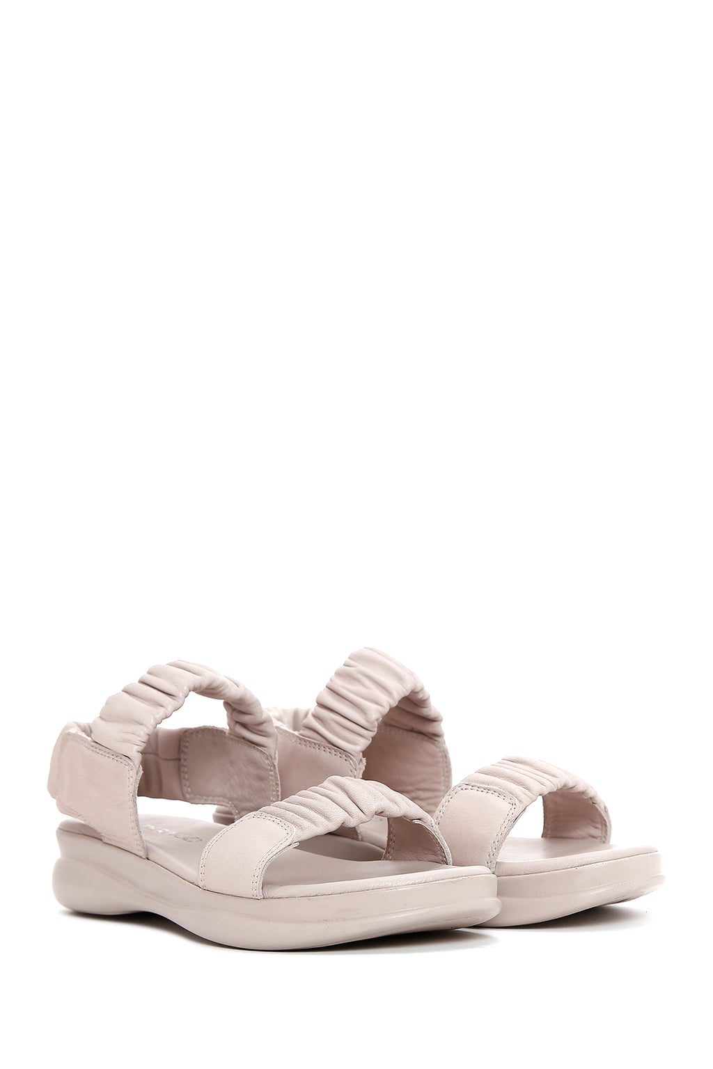 Kadın Vizon Deri Comfort Sandalet