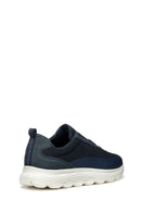 Geox Men's Navy Blue U Spherica A - Mesh + Nbk Synth Laced Fabric Sneakers | Derimod