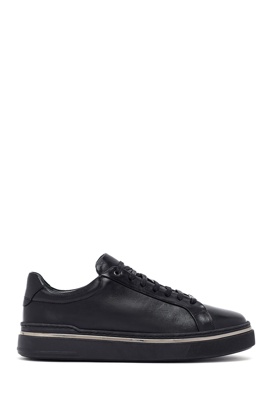 Erkek Siyah Bağcıklı Deri Sneaker 25WFD654618 | Derimod