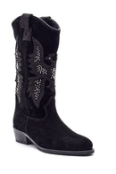 Women's Suede Leather Cowboy Boots | Derimod