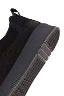 Erkek Siyah Bağcıklı Kalın Tabanlı Nubuk Deri Sneaker | Derimod