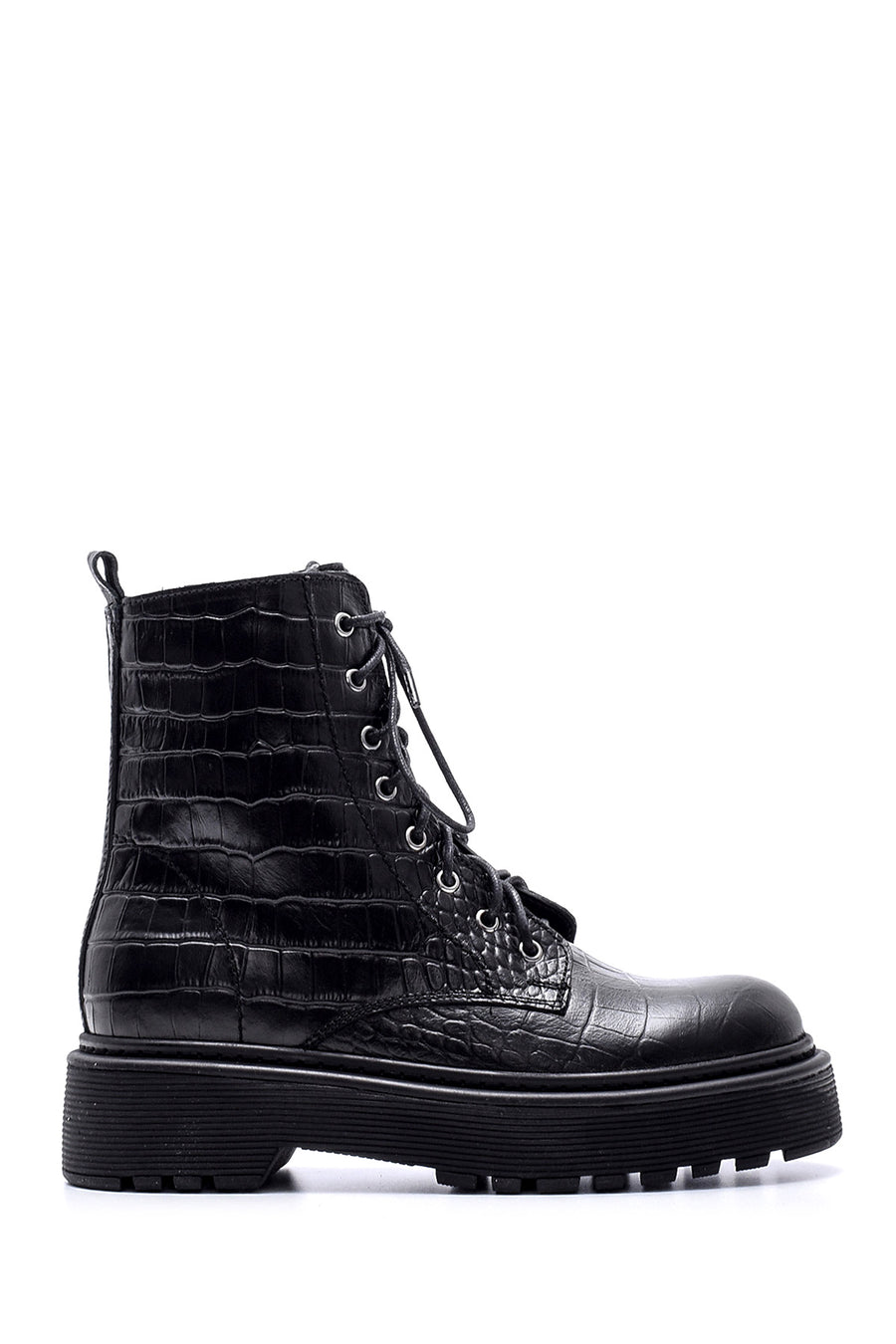 Women's Crocodile Leather Boots 19WFD2269E3 | Derimod