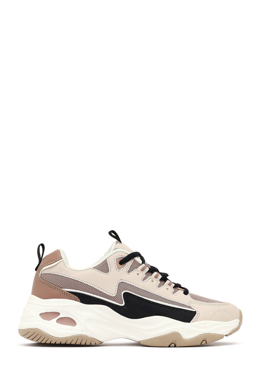 Women's Beige Lace-Up Thick-Soled Sneaker 25AFD494314 | Derimod