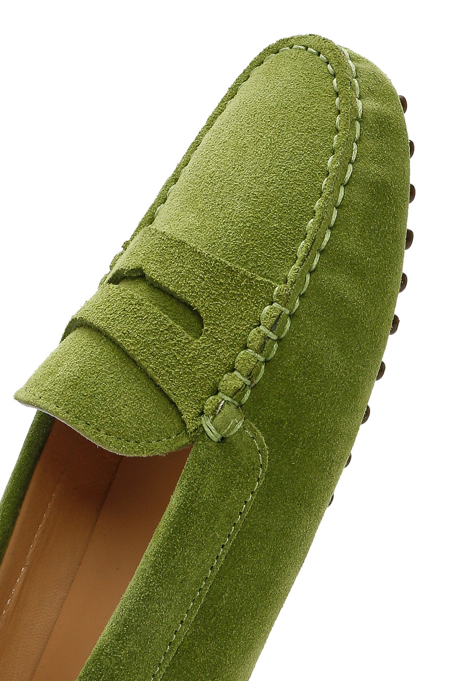 Women's Green Suede Leather Loafer