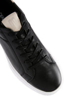 Men's Black Lace-up Leather Sneaker | Derimod