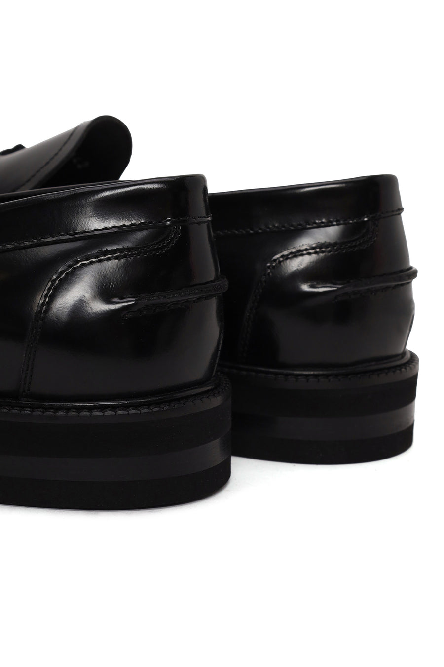 Male Black Tasselled Leather Loafer