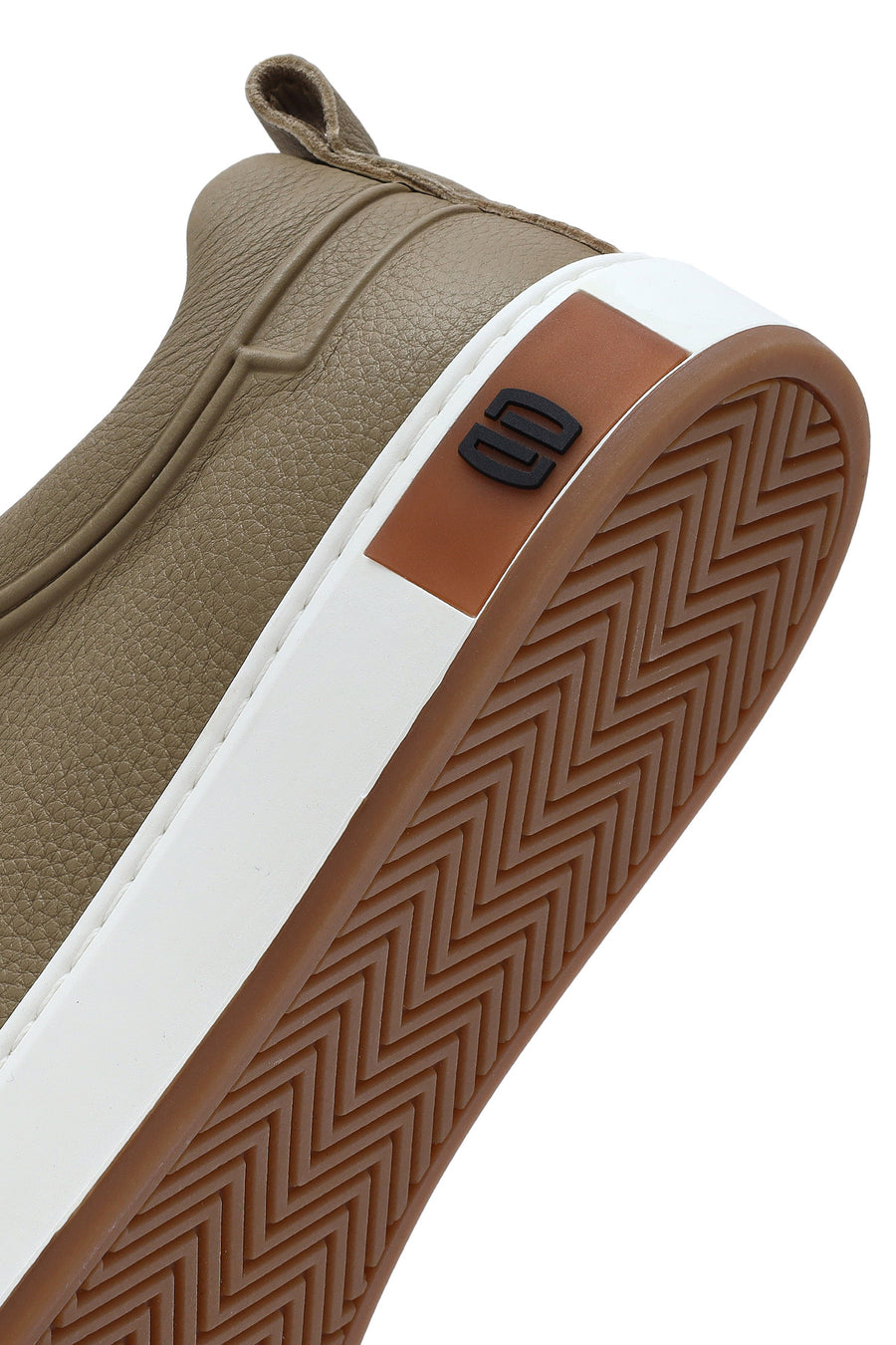Erkek Bej Bağcıklı Deri Sneaker