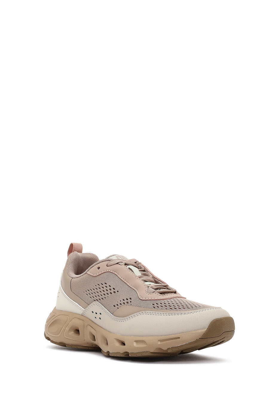 Derimod Studio Kadın Bej Bağcıklı Kalın Tabanlı Sneaker