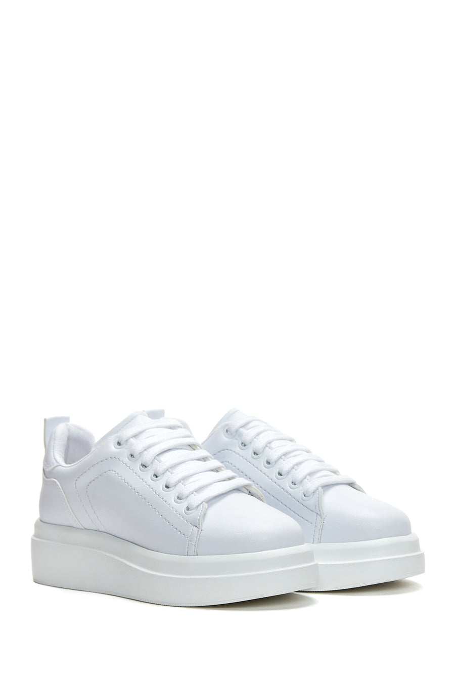 Kadın Beyaz Kalın Tabanlı Sneaker
