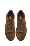 Men's Tan Lace-Up Leather Sneaker | Derimod