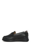 Kadın Siyah Dolgu Topuklu Deri Comfort Loafer | Derimod