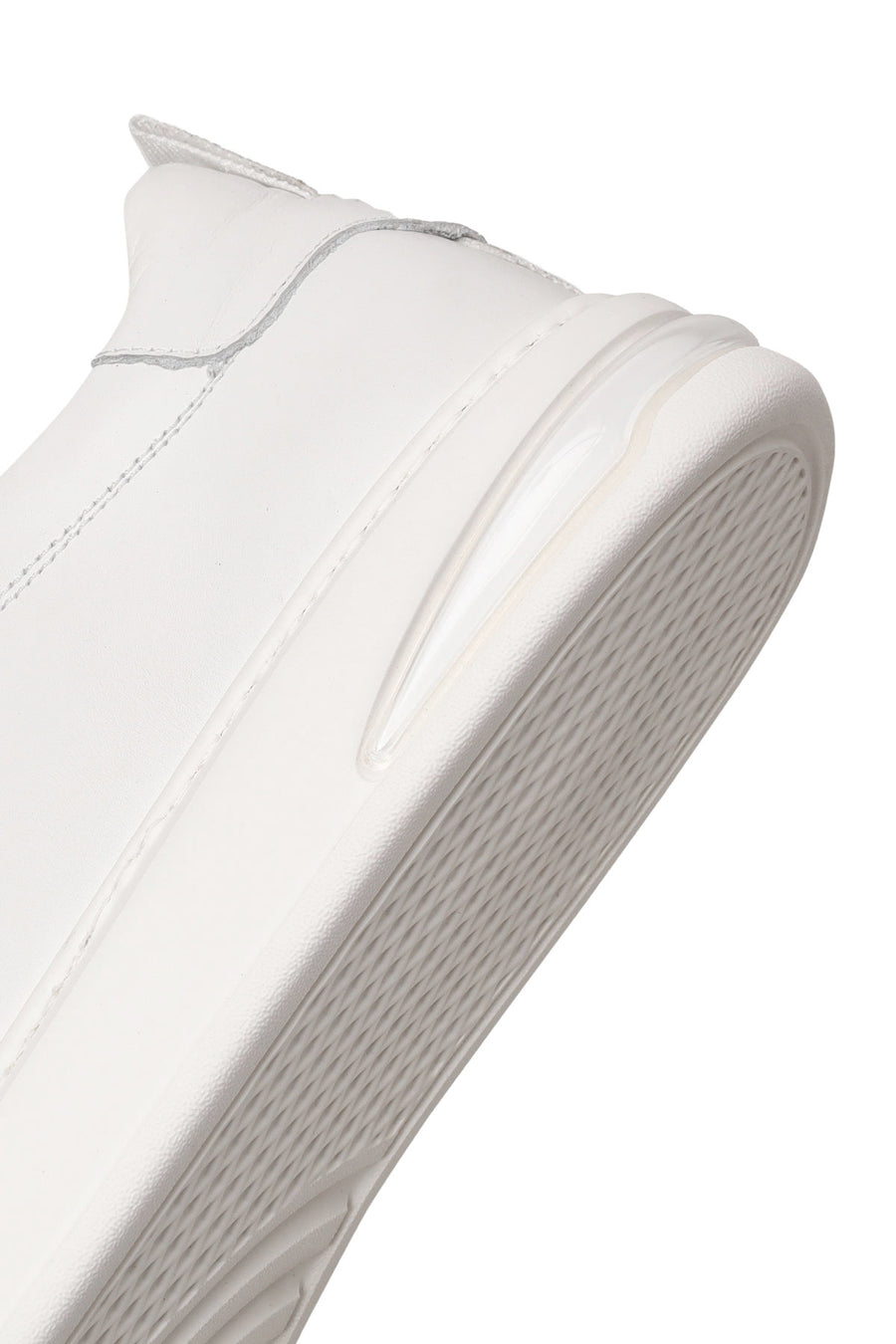 Erkek Beyaz Bağcıklı Deri Sneaker