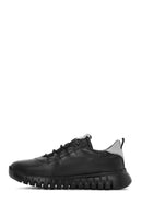 Kadın Siyah Bağcıklı Deri Sneaker | Derimod