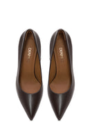 Woman Brown Thin-heeled Leather Stiletto | Derimod